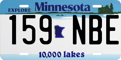 MN license plate 159NBE