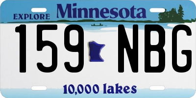 MN license plate 159NBG