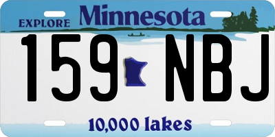 MN license plate 159NBJ