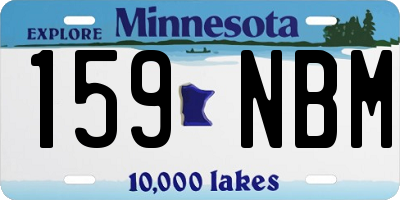 MN license plate 159NBM