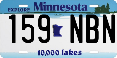 MN license plate 159NBN