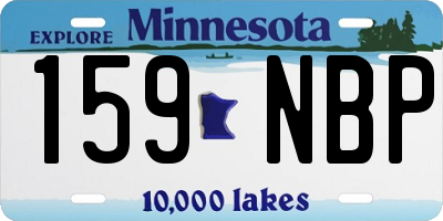 MN license plate 159NBP