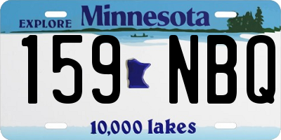 MN license plate 159NBQ