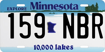MN license plate 159NBR