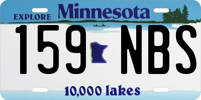MN license plate 159NBS