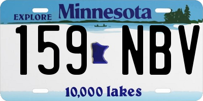 MN license plate 159NBV