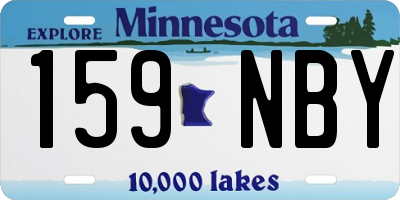 MN license plate 159NBY