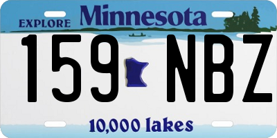 MN license plate 159NBZ