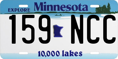 MN license plate 159NCC