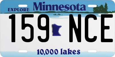 MN license plate 159NCE