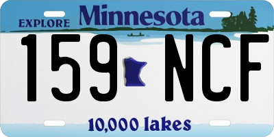 MN license plate 159NCF
