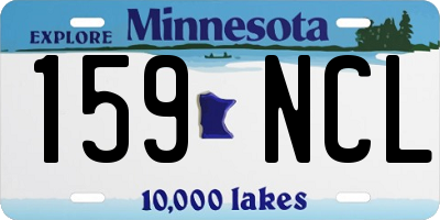 MN license plate 159NCL