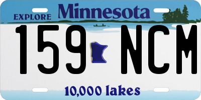 MN license plate 159NCM