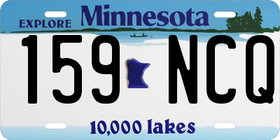 MN license plate 159NCQ