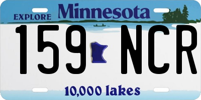 MN license plate 159NCR