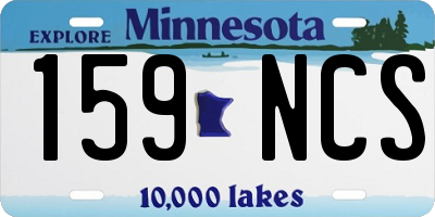 MN license plate 159NCS