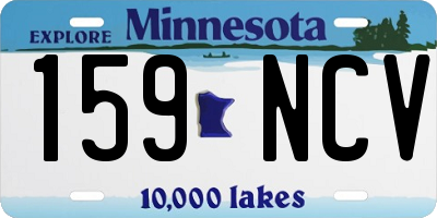 MN license plate 159NCV