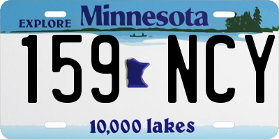 MN license plate 159NCY