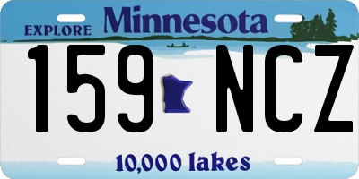 MN license plate 159NCZ