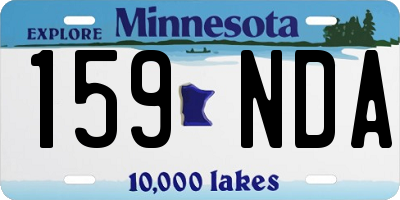 MN license plate 159NDA