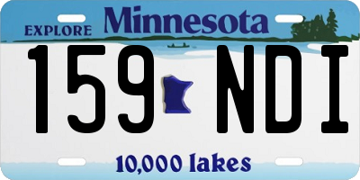 MN license plate 159NDI