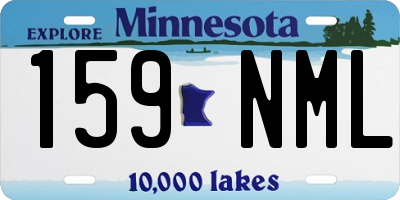 MN license plate 159NML