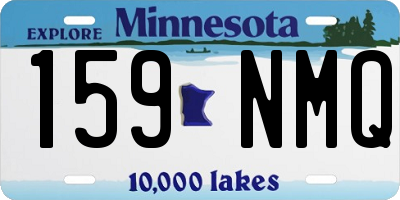 MN license plate 159NMQ