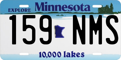 MN license plate 159NMS
