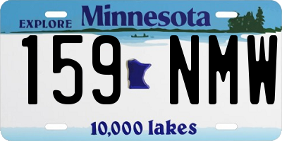 MN license plate 159NMW