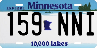 MN license plate 159NNI