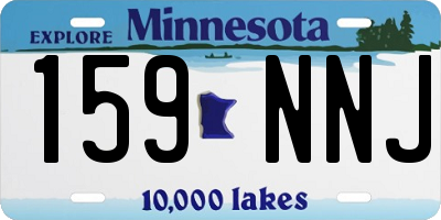 MN license plate 159NNJ