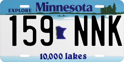 MN license plate 159NNK
