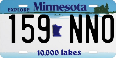 MN license plate 159NNO