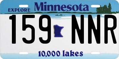 MN license plate 159NNR