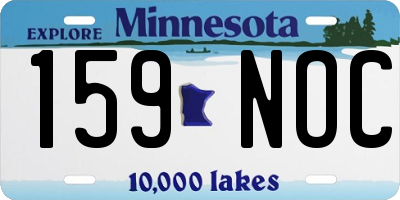 MN license plate 159NOC