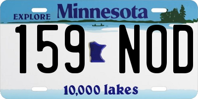 MN license plate 159NOD