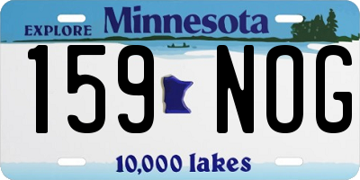MN license plate 159NOG