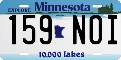 MN license plate 159NOI