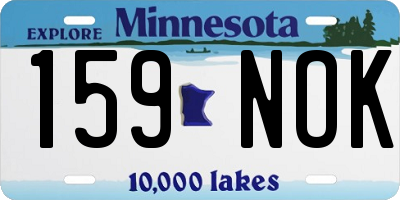 MN license plate 159NOK
