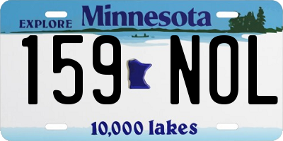 MN license plate 159NOL
