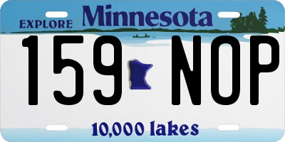 MN license plate 159NOP