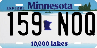 MN license plate 159NOQ