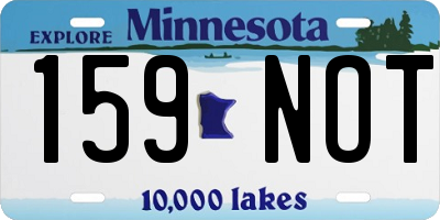 MN license plate 159NOT
