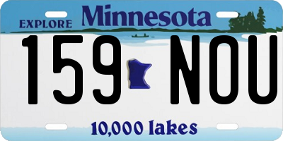 MN license plate 159NOU