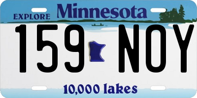 MN license plate 159NOY