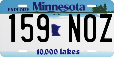 MN license plate 159NOZ