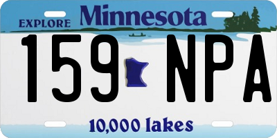 MN license plate 159NPA