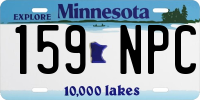 MN license plate 159NPC