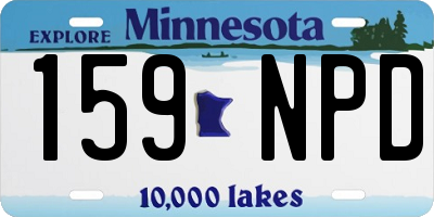MN license plate 159NPD