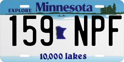 MN license plate 159NPF